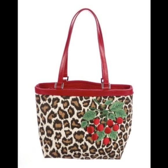 ISABELLA FIORE Y2K leopard cherry purse bag - Picture 10 of 11